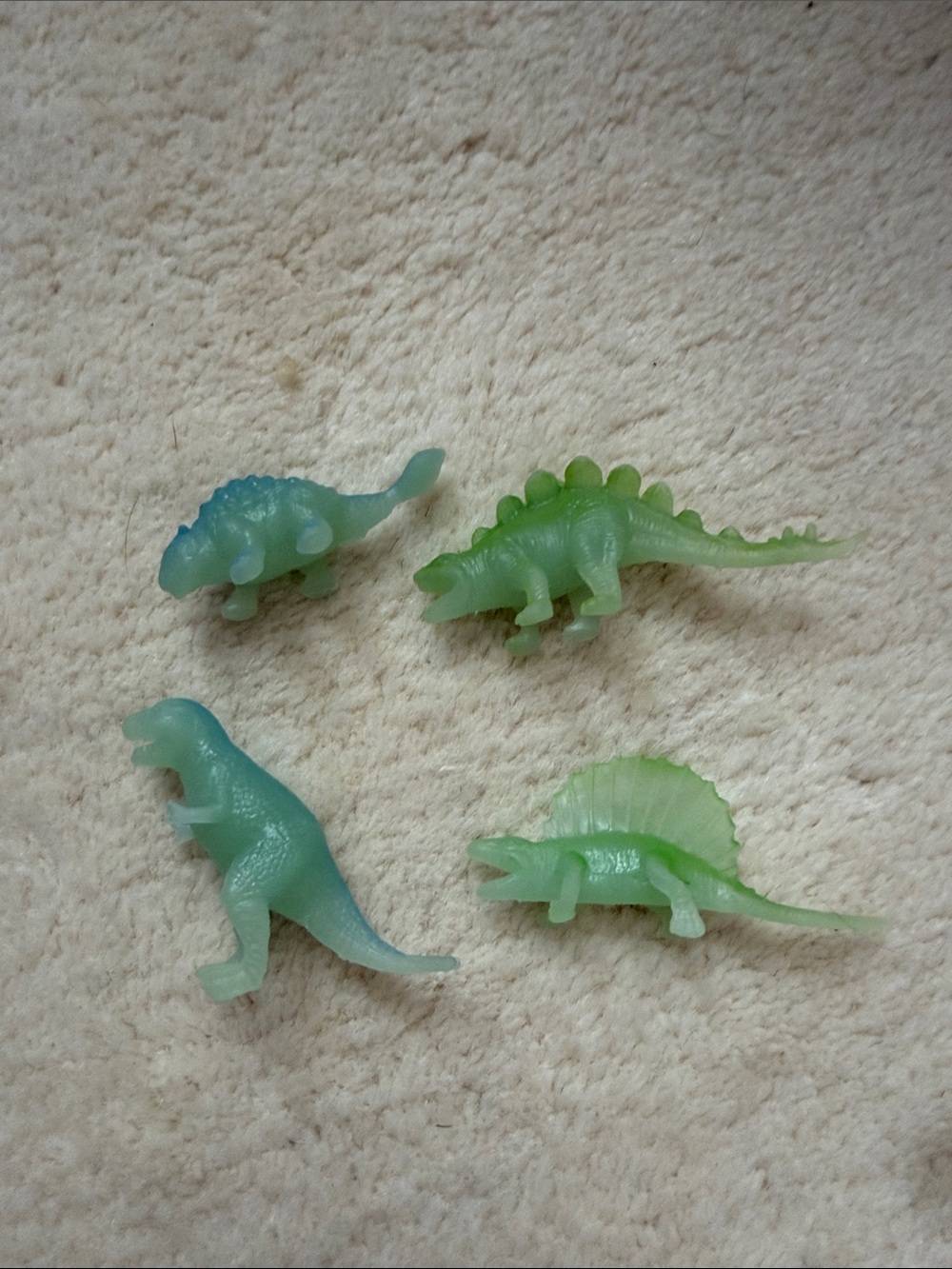 H&M Mini Glow in the Dark Dinosaur Toy Set in Blue and Green